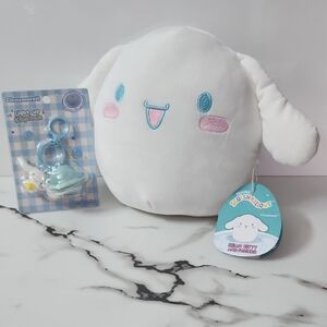 White Plush Toy with Keychain